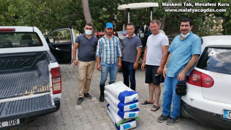 Gölbaşı'nda silajlık soya tohumu dağıtıldı