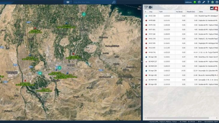 Maski'den Hizmet Araçlarına Mobil Takip
