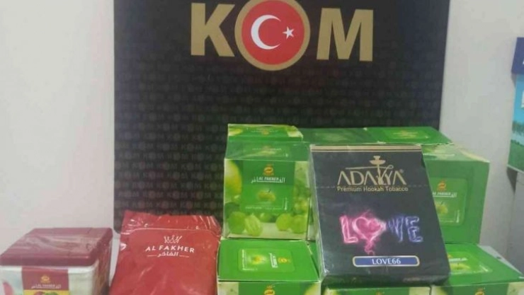 Hatay'da 20 kilo kaçak nargile tütünü ele geçirildi