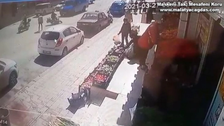 Hatay'da ilginç kaza güvenlik kamerasına yansıdı