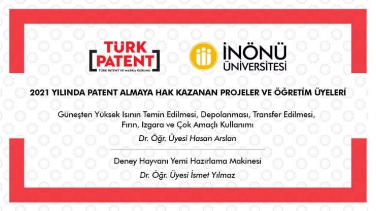 İki bilimsel araştırma projelerine patent