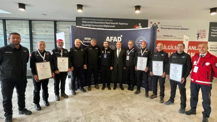 İl Milli Eğitim Müdürlüğü Arama Kurtarma Ekibi akreditasyon belgesini aldı