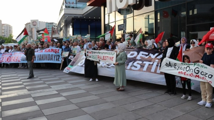 İşgalcilerin, Madleen gemisine el koyması Ankara'da protesto edildi