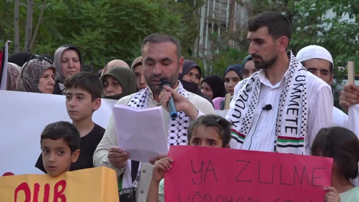 İsrail'in Gazze'ye saldırıları Siirt'te protesto edildi