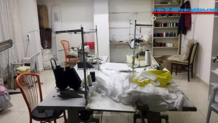 Kaçak maske üreten iş yeri mühürlendi