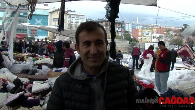 Kadıköy'de çadırla beraber uçan pazarcı o anları anlattı
