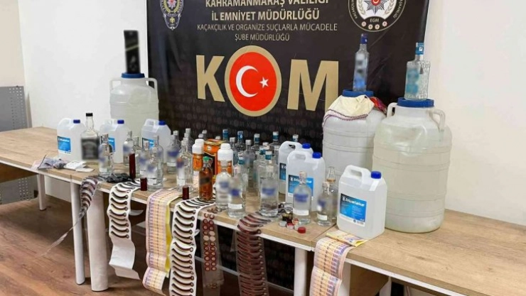 Kahramanmaraş'ta sahte alkol operasyonu