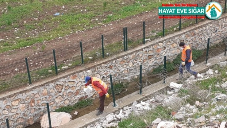 Kahta'da park ve bahçelerde hummalı dezenfekte çalışmaları