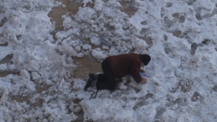 Kara alışık olmayan Şanlıurfalılar düşe kalka yürüdü