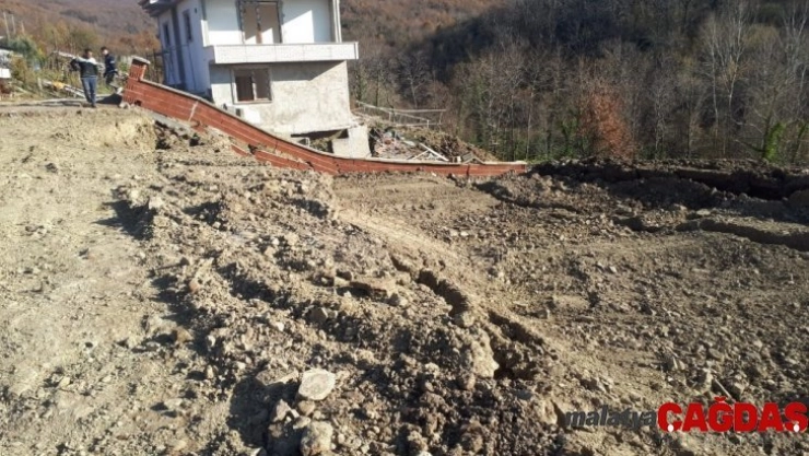 Kastamonu'da heyelanda bir ev hasar gördü
