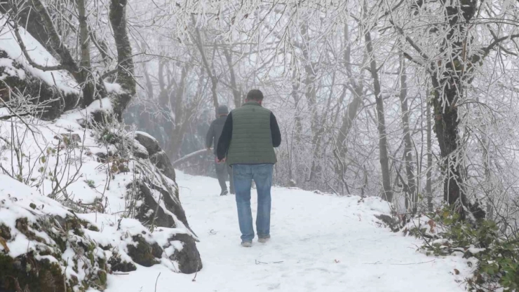 Keremali Yaylası'nda kış güzelliği