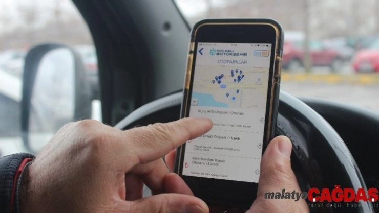 Kocaeli'de sürücüler boş otoparkları bu uygulama ile buluyor