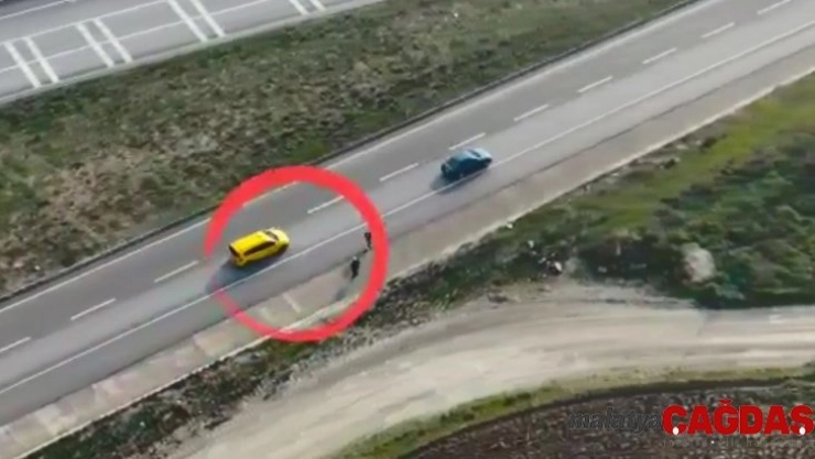 Kurallara uymayan sürücüler 'Drone'dan kaçamadı:  4 bin 189 TL idari para ceza