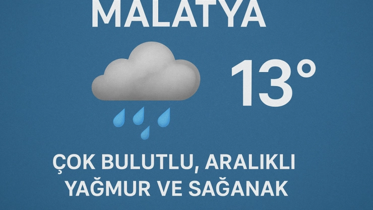 Malatya'da Sağanak Yağış Bekleniyor
