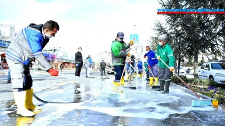 Mamak'ın dört bir yanı dezenfekte ediliyor
