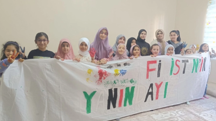 Mardinli çocuklardan Filistin'e anlamlı destek