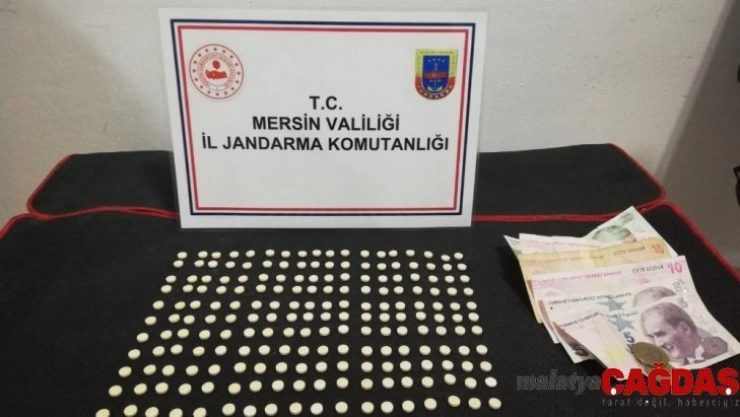 Mersin'de 200 adet uyuşturucu hap ele geçirildi