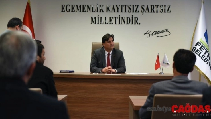 Muhtarlar Alim Karaca'ya taziye ziyaretinde bulundu