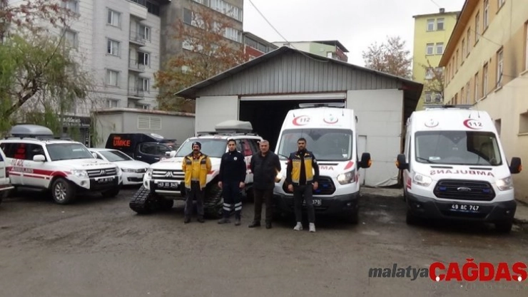 Muş 112 Acil Servis ekipleri kışa hazır