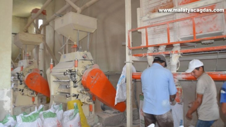 Muş'ta hasadı yapılan buğday taş değirmenlerde öğütülüyor