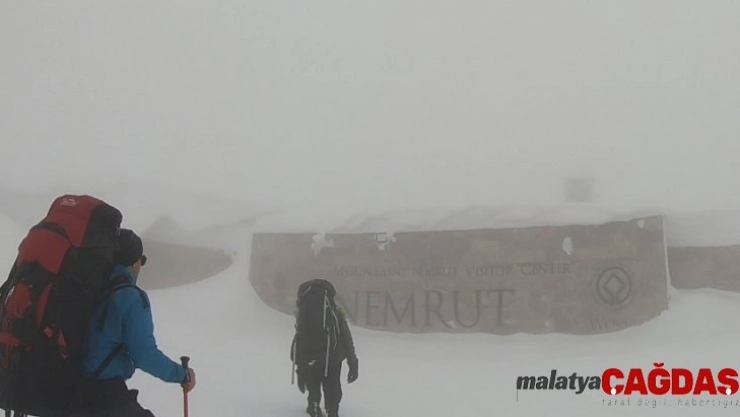 Nemrut Dağı'nda dağcılara tipi engeli