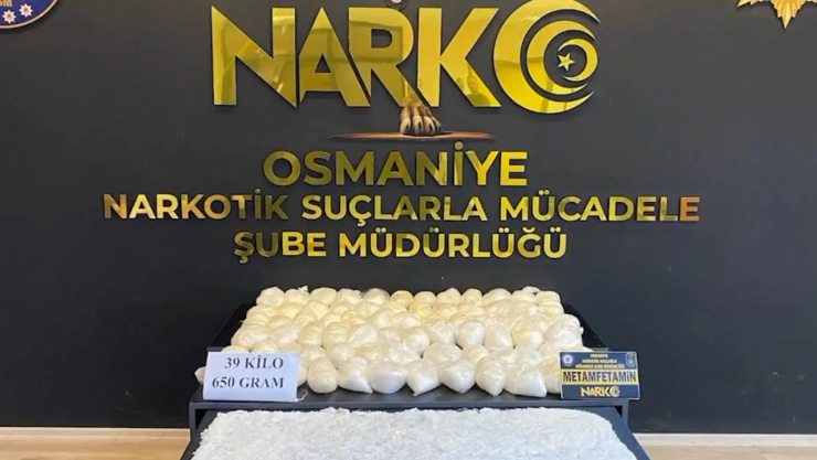 Osmaniye'de 39 kilo metamfetamin ele geçirildi