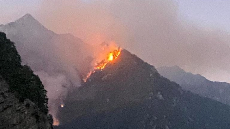 Osmaniye'de ormanlık alandan yükselen alevler yüzlerce metre uzaklıktan görülüyor