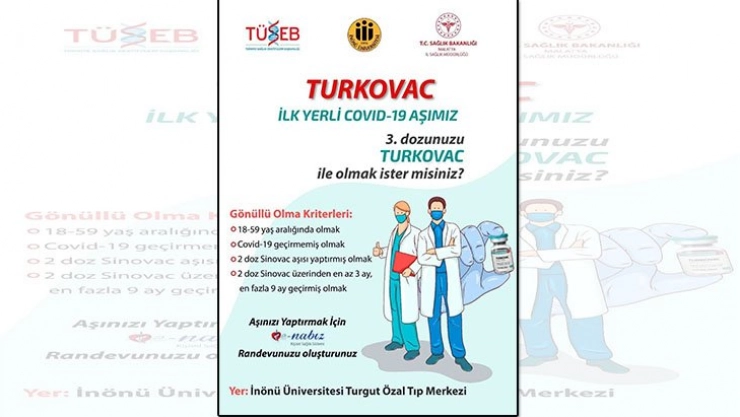 Özal Tıp Merkezi'nde Turkovac aşısı yapılmaya başlandı