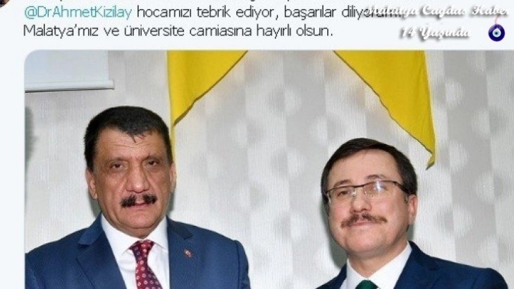 Rektör Kızılay'ın tekrar atanmasına başkanlardan tebrik