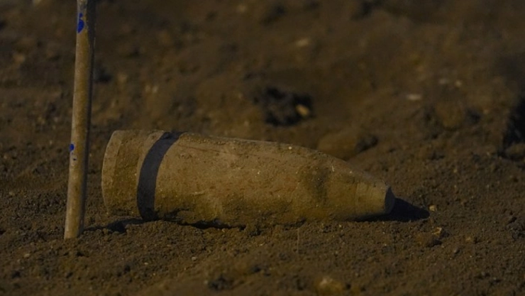 rzurum'da Peyzaj Çalışmasında 150 Yıllık Top Mermileri Bulundu