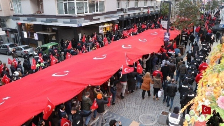 Samsun şehitler için yürüdü