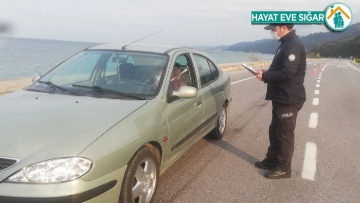 Samsun-Sinop il sınırında denetimler sürüyor