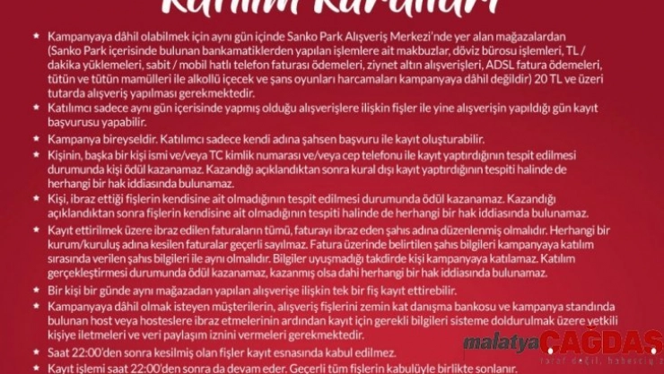 SANKO Park'tan 5 yıldızlı yılbaşı kampanyası