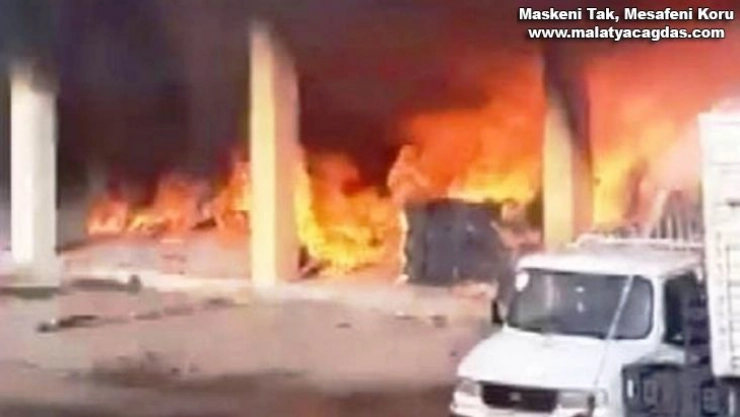Şanlıurfa hal pazarında korkutan yangın