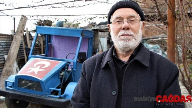 Şehit Babası hurdalardan 'mini kamyonet' yaptı