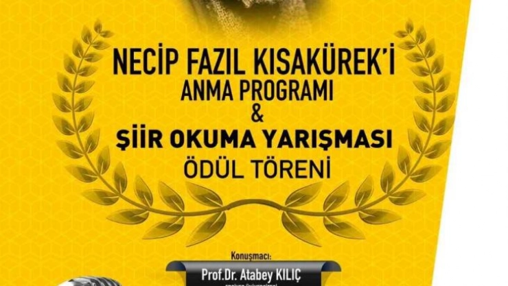 Şiir Okuma Yarışması Ödül Töreni 31 Mayıs'ta yapılacak