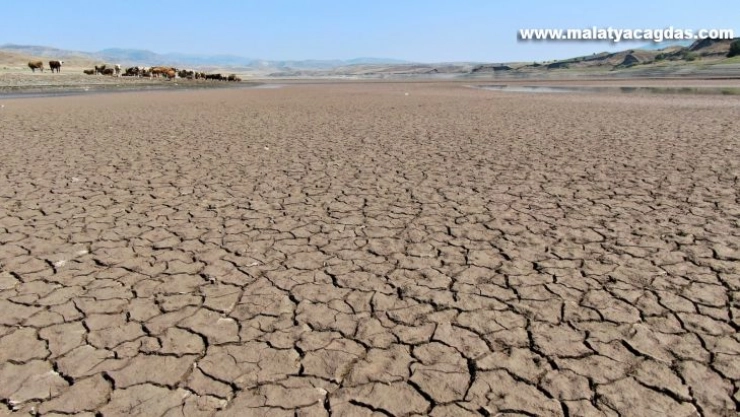 Suların çekildiği baraj alarm veriyor, yürüyüş alanına döndü