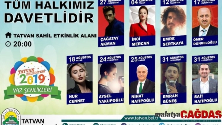 Tatvan belediyesi yaz şenlikleri başlıyor