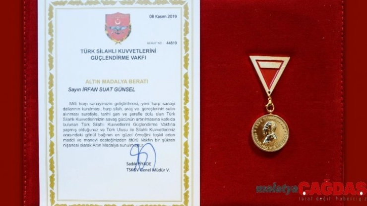 Türk Silahlı Kuvvetlerini Güçlendirme Vakfından Prof. Dr. Günsel'e altın madalya