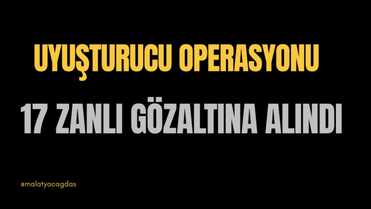 17 zanlı gözaltına alındı
