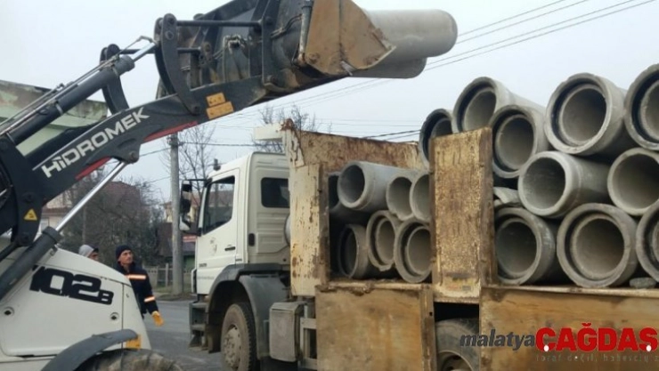 Yağmur suyu ana hat çalışması başladı