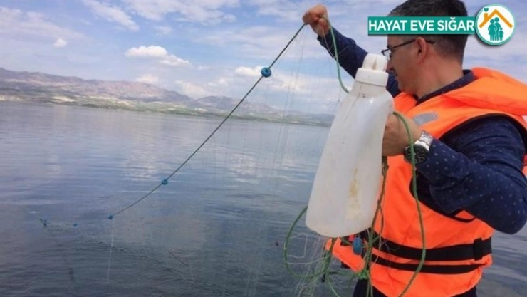 Yasağa rağmen 2 bin 500 metre balık ağı ele geçirildi