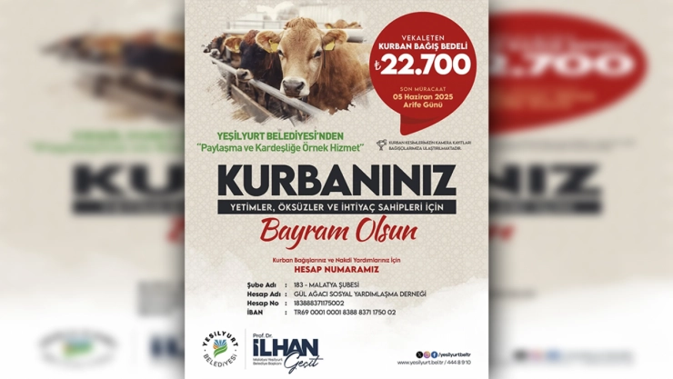 Yeşilyurt Belediyesi'nden Bayrama Özel Sosyal Dayanışma Hamlesi!