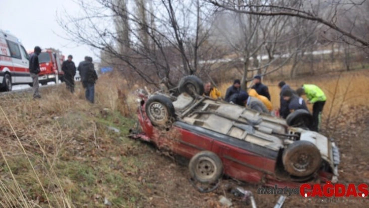 Yoğun yağmur kazaya neden oldu, 1 yaralı