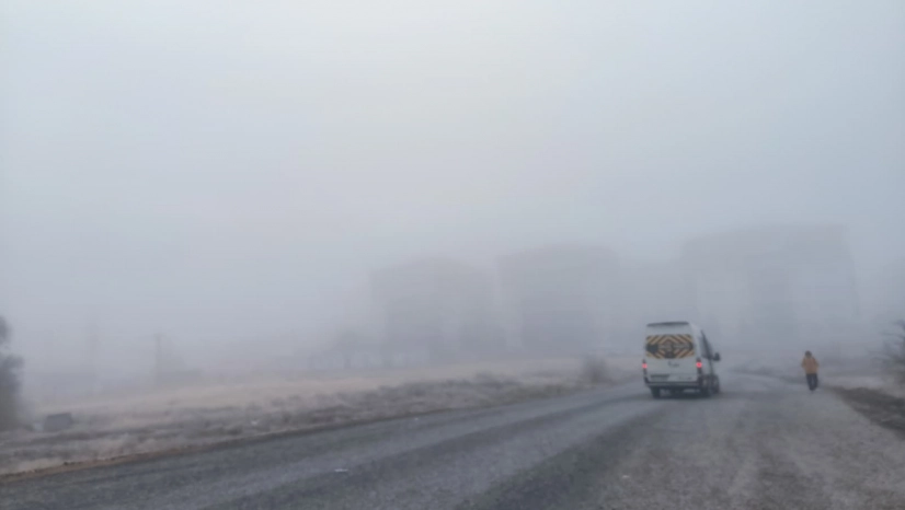 Doğanşehir İlçesinde Sis etkili oldu