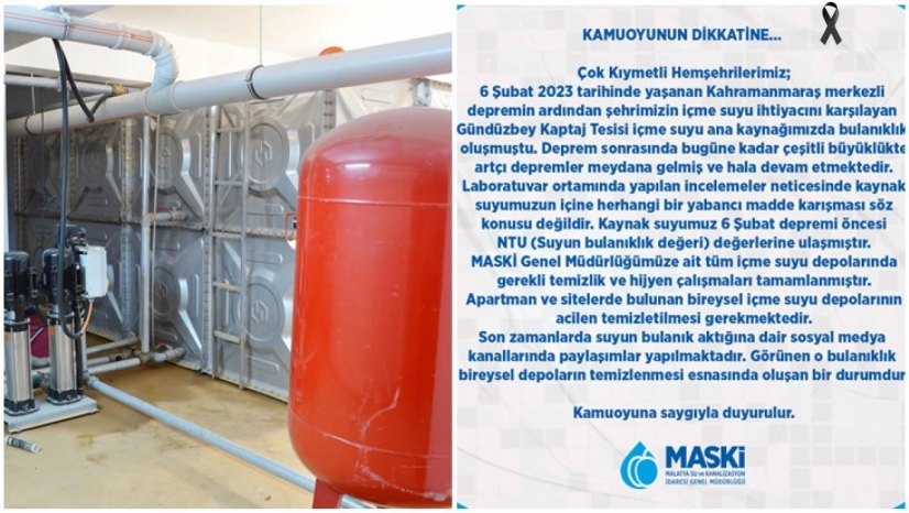 İçme Suyu Deprem Öncesi Değerlerine Ulaştı