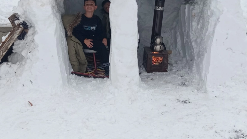 Babadan Çocuklarına Unutulmaz Kış Sürprizi