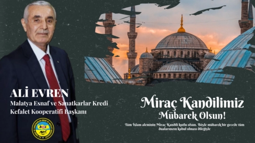 Başkan Ali Evren'den Miraç Gecesi Mesajı