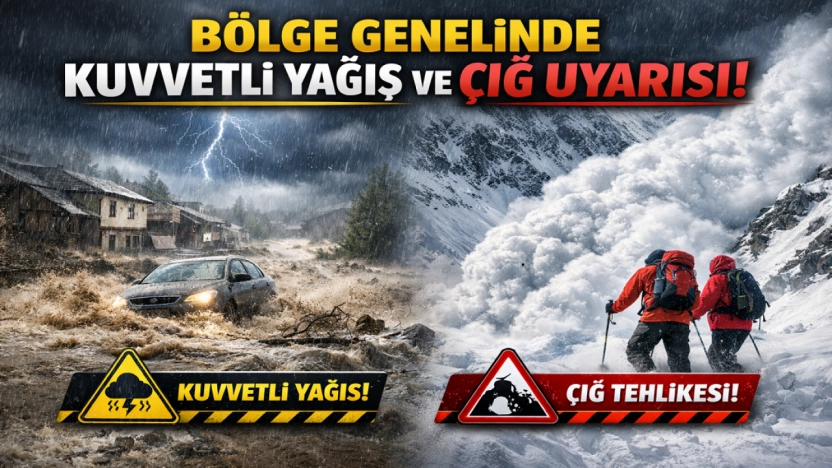 Bölge Genelinde Kuvvetli Yağış ve Çığ Uyarısı!