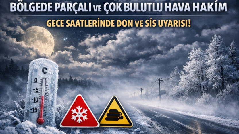 Bölgede Parçalı ve Çok Bulutlu Hava Hakim: Gece Saatlerinde Don ve Sis Uyarısı